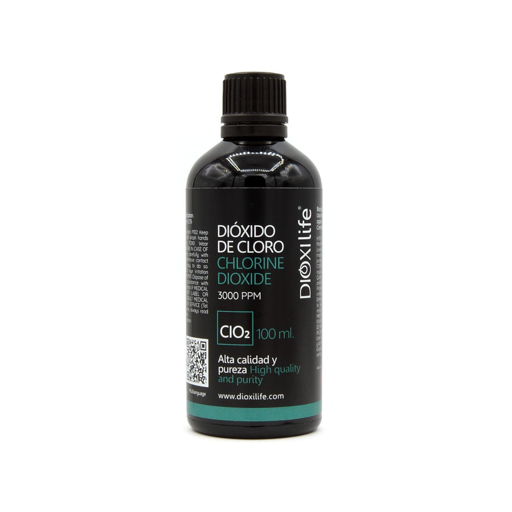 DIOXNATUR® Dioxyde de chlore 3000 ppm CDS 250 ml. Seringue de 10 ml  incluse. Bouteille en verre ambré avec compte-gouttes : : Sports  et Loisirs