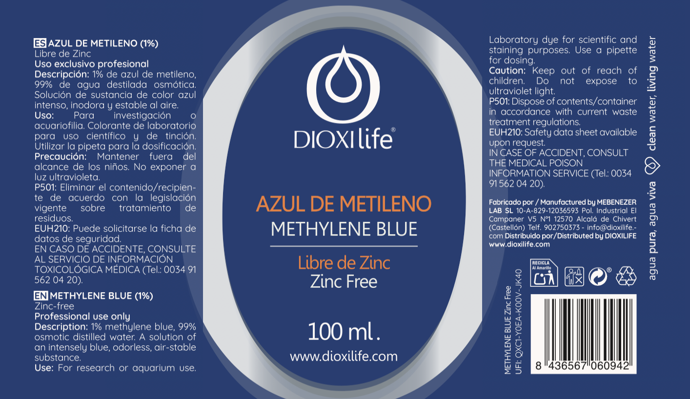 Etiqueta Azul De Metileno