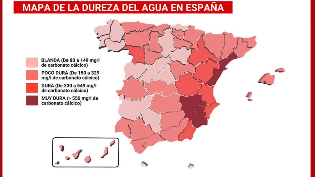 Mapa De La Dureza Del Agua En Españaa