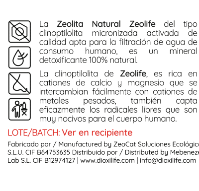 Zeolita 15gr 98x27mm 2