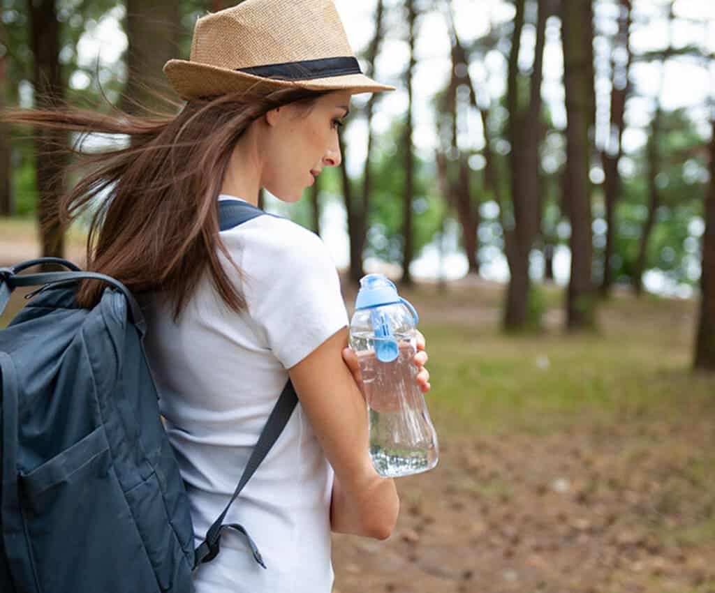 botella de agua con filtro